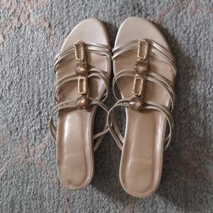 Gold Stuart Weitzman gold sandals